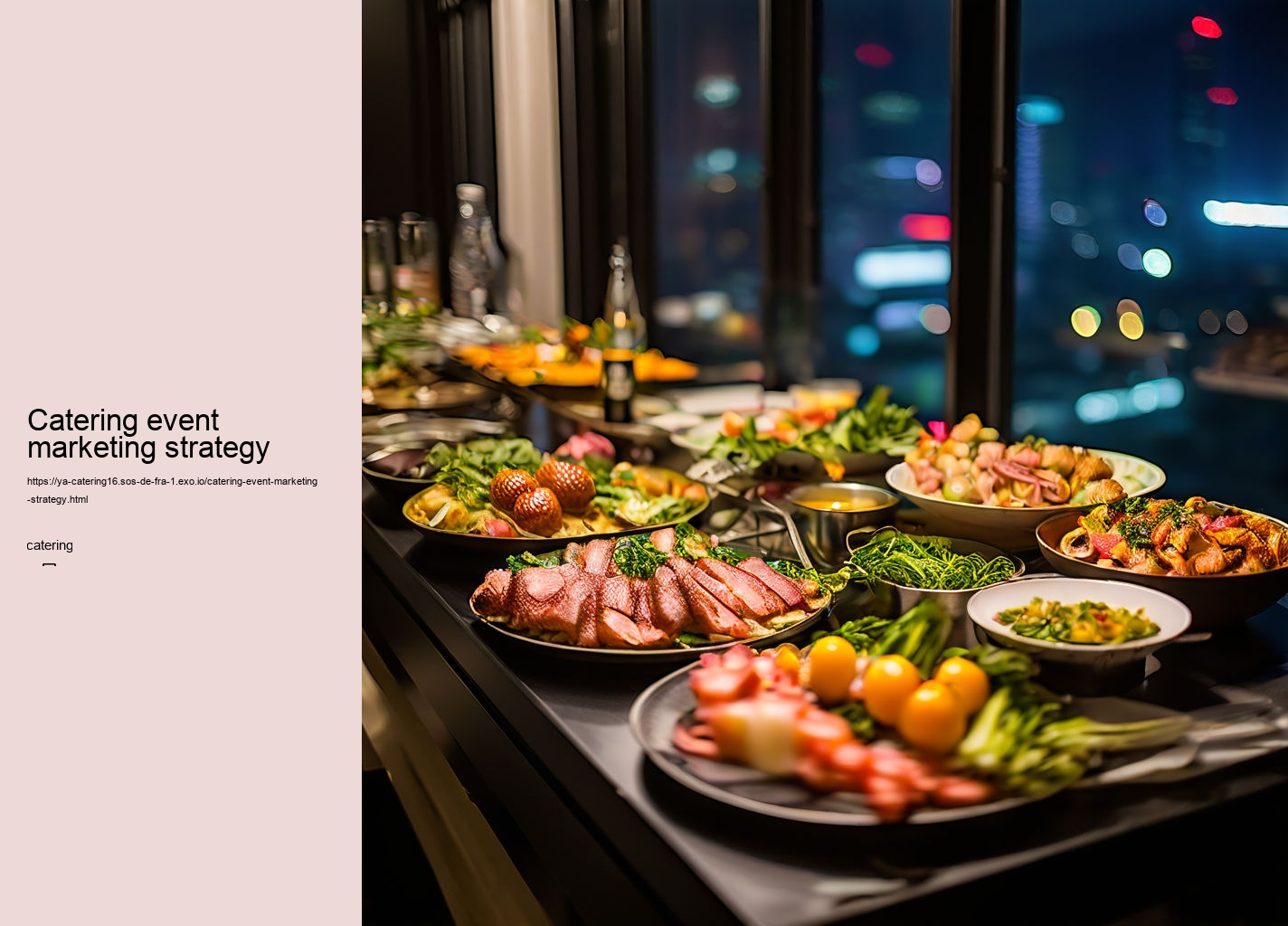 Catering event marketing strategy